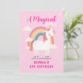 Rainbow Unicorn Kaart (Staand voorkant)