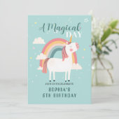 Rainbow Unicorn Kaart (Staand voorkant)