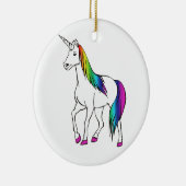 RAINBOW UNICORN KERAMISCH ORNAMENT (Rechts)