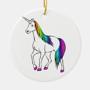 RAINBOW UNICORN KERAMISCH ORNAMENT