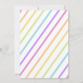 Rainbow Unicorn Kids Verjaardagsfeestje Uitnodigin Kaart (Achterkant)