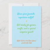 Rainbow Unicorn Kinder Partij Uitnodiging (Achterkant)