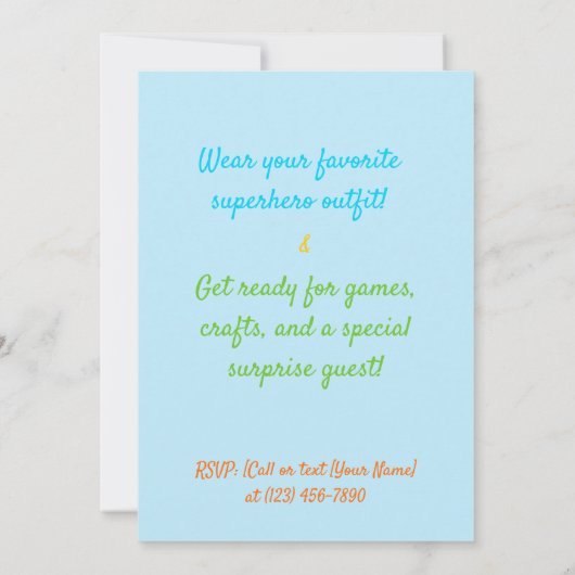 Rainbow Unicorn Kinder Partij Uitnodiging (Achterkant)