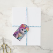 Rainbow Unicorn Kitten Cadeaulabel (Met Touw)