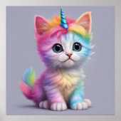 Rainbow Unicorn Kitten Poster (Voorkant)