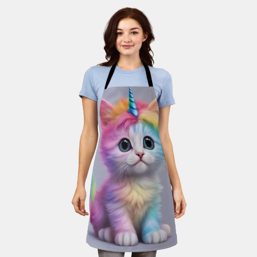 Rainbow Unicorn Kitten Schort (Gedragen)