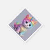 Rainbow Unicorn Kitten Servet (Hoek)
