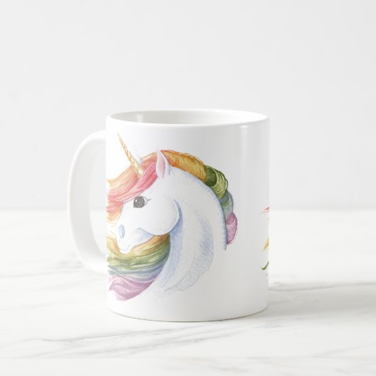 Rainbow Unicorn Koffiemok (Voorkant links)