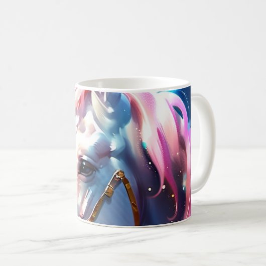Rainbow Unicorn Koffiemok (Voorkant rechts)