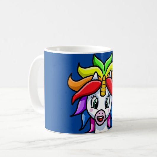 Rainbow Unicorn Koffiemok (Voorkant links)