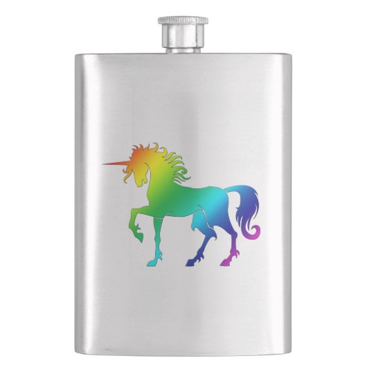 Rainbow Unicorn-kolf Heupfles (Voorkant)