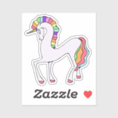 Rainbow Unicorn Laptop Sticker (Vel)