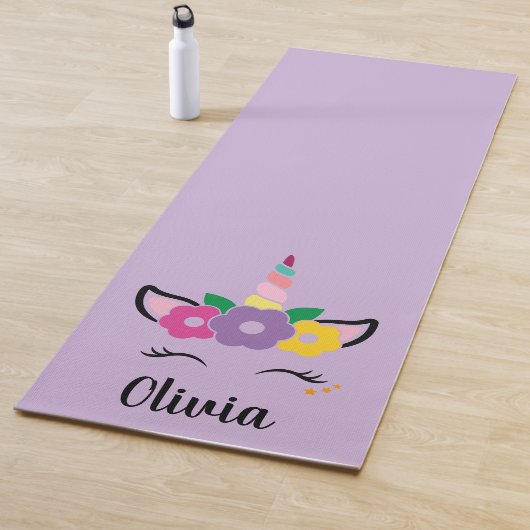 Rainbow Unicorn Lavender Specialized Yoga Mat (In situ)
