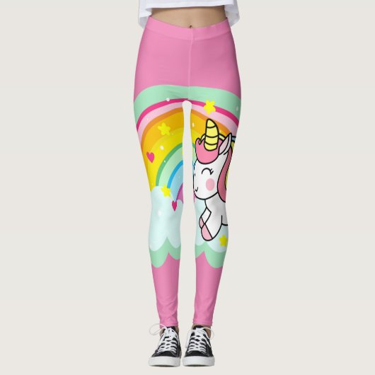 Rainbow Unicorn Leggings (Voorkant)