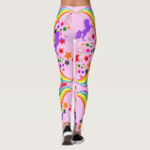 Rainbow Unicorn Leggings personaliseren Yoga Pants (Achterkant)