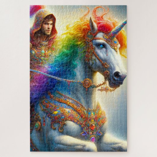 Rainbow Unicorn Legpuzzel (Verticaal)