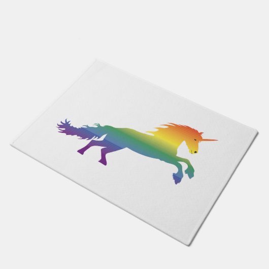 Rainbow Unicorn lgbt Deurmat (Schuin)