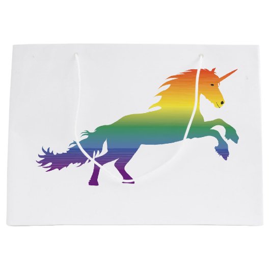 Rainbow Unicorn lgbt Groot Cadeauzakje (Voorkant)