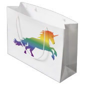 Rainbow Unicorn lgbt Groot Cadeauzakje (Achterkant Gekanteld)
