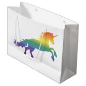 Rainbow Unicorn lgbt Groot Cadeauzakje (Voorkant Gekanteld)