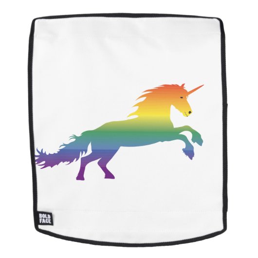 Rainbow Unicorn lgbt Rugtassen (Verwijderbaar gezicht)
