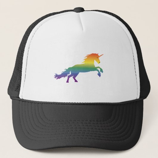 Rainbow Unicorn lgbt Trucker Pet (Voorkant)