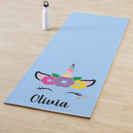 Rainbow Unicorn Light Blue Specialized Yoga Mat