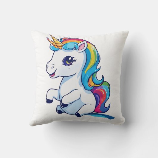 Rainbow Unicorn Magic Sierkussen (Achterkant)