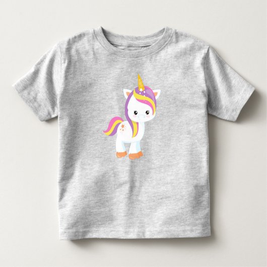 Rainbow Unicorn, Magic Unicorn, Cute Unicorn, Star Kinder Shirts (Voorkant)