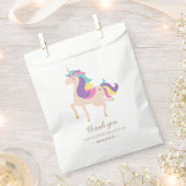 Rainbow Unicorn Magical Birthday Cute Girl Bedankzakje (Geknipt)