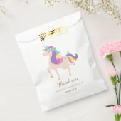Rainbow Unicorn Magical Birthday Cute Girl Bedankzakje (Gezegeld)
