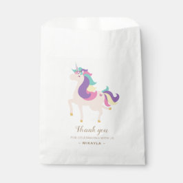 Rainbow Unicorn Magical Birthday Cute Girl Bedankzakje