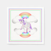 Rainbow Unicorn Magical Cute Birthday Servet (Voorkant)