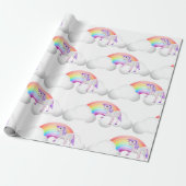 Rainbow Unicorn Magical Cute Cadeaupapier (Uitgerold)
