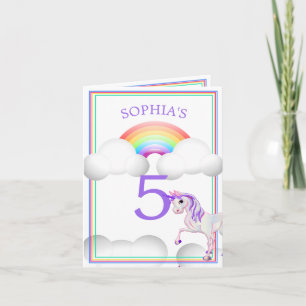 Rainbow Unicorn Magical Cute Personal Age Birthday