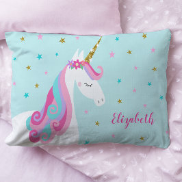 Rainbow Unicorn Magical Glitter Aqua Kussensloop