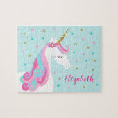 Rainbow Unicorn Magical Glitter Aqua Legpuzzel (Horizontaal)