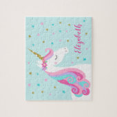 Rainbow Unicorn Magical Glitter Aqua Legpuzzel (Verticaal)