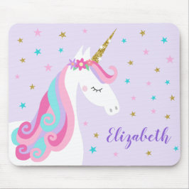 Rainbow Unicorn Magical Glitter Paars Muismat