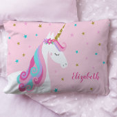 Rainbow Unicorn Magical Glitter Pink Kussensloop