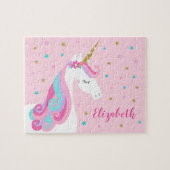 Rainbow Unicorn Magical Glitter Pink Legpuzzel (Horizontaal)