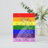 Rainbow Unicorn Magical LGBT Gay Pride Believe Briefkaart (Staand voorkant)