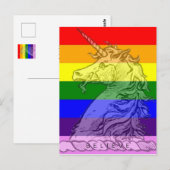 Rainbow Unicorn Magical LGBT Gay Pride Believe Briefkaart (Voorkant / Achterkant)