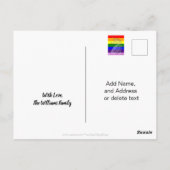 Rainbow Unicorn Magical LGBT Gay Pride Believe Briefkaart (Achterkant)
