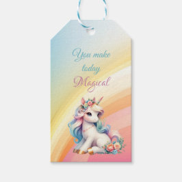 Rainbow Unicorn Magisch Moment Meisje Verjaardag Cadeaulabel