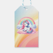 Rainbow Unicorn Magisch Moment Meisje Verjaardag Cadeaulabel (Achterkant)