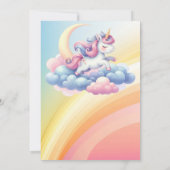 Rainbow Unicorn Magisch Moment Meisje Verjaardag Kaart (Achterkant)