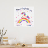 Rainbow Unicorn, magische Kinder kamer Poster (Keuken)