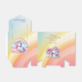 Rainbow Unicorn magische verjaardag Bedankdoosjes (Uitgevouwen)