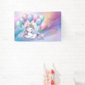 Rainbow Unicorn magische verjaardag Spandoek (Insitu)